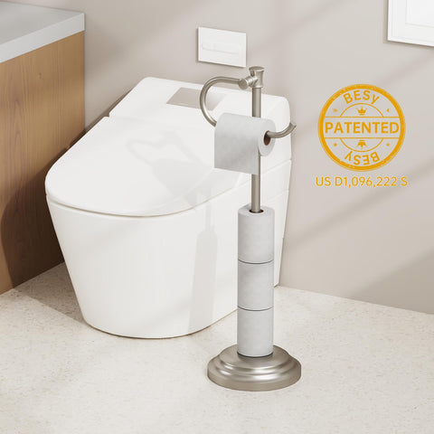 BESy free-standing tissue holder base provides stable support for towels