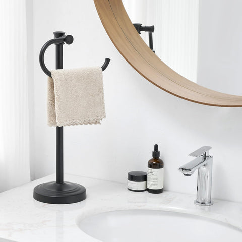 BESy free-standing towel rack side view highlights stable base