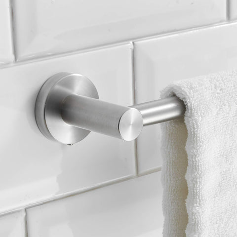 BESy heavy-duty solid metal towel bar supports daily use securely.