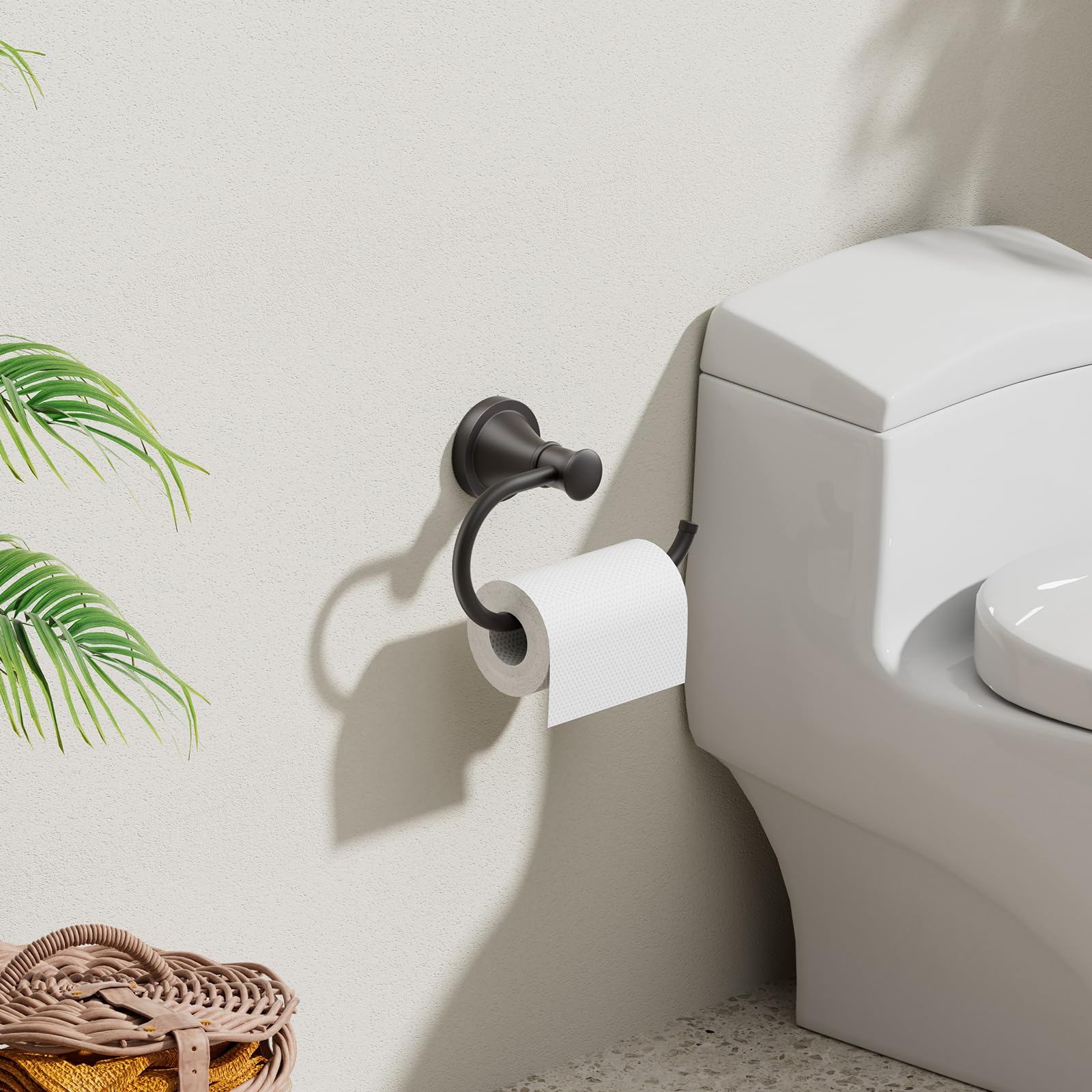 BESy wall-mounted holder with concealed screws for a clean bathroom look