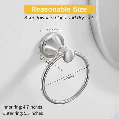 BESy modern bathroom hardware towel ring fits contemporary spaces