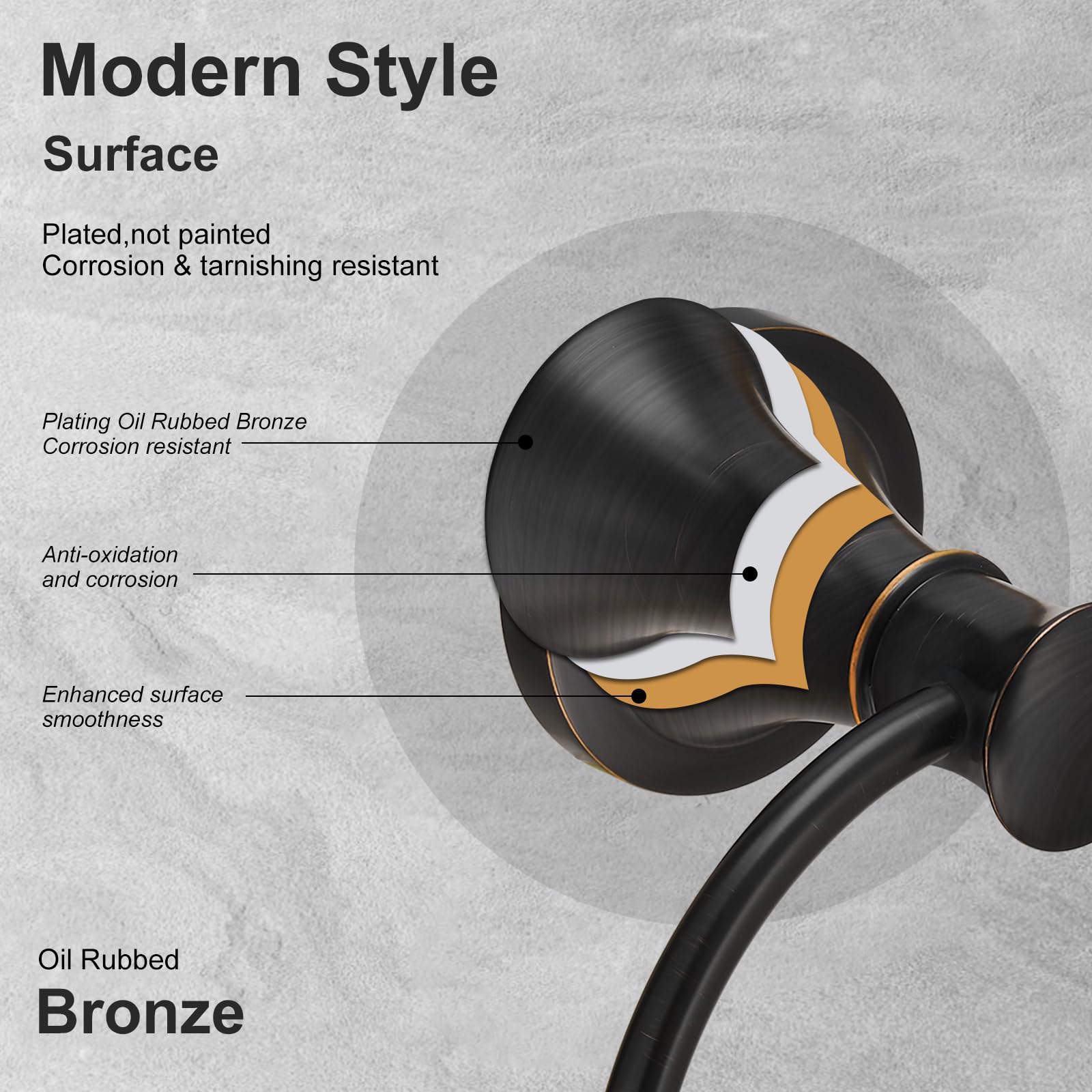 BESy modern design towel ring enhances vanity area