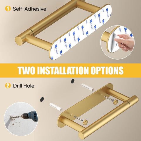 Besy screw-mounted holder provides sturdy support on tile or wood walls