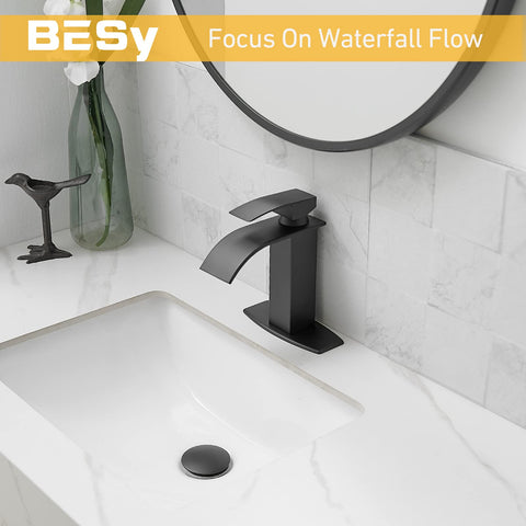 Besy single-handle bathroom faucet for precise one-hand control.