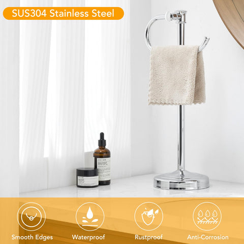 Besy solid-base towel holder provides stable support