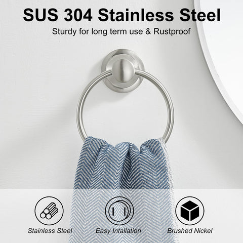 BESy solid metal towel ring highlights durable construction for daily use