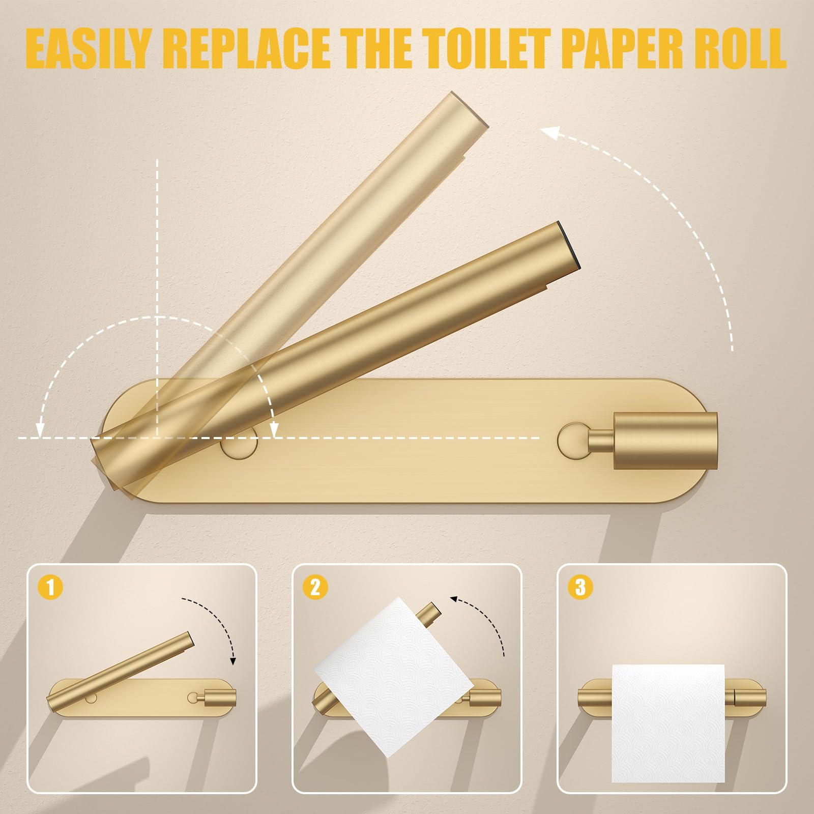 Besy space-saving wall mount keeps rolls within reach in small bathrooms