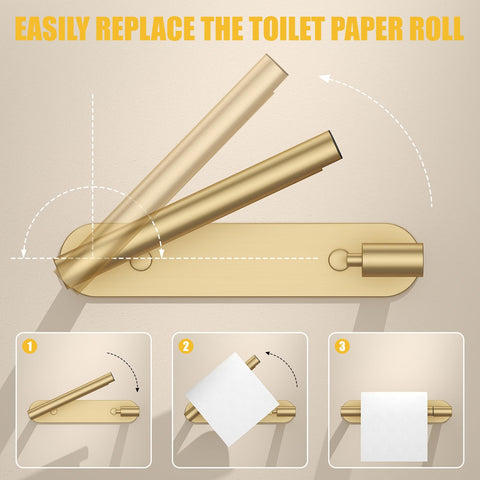Besy space-saving wall mount keeps rolls within reach in small bathrooms