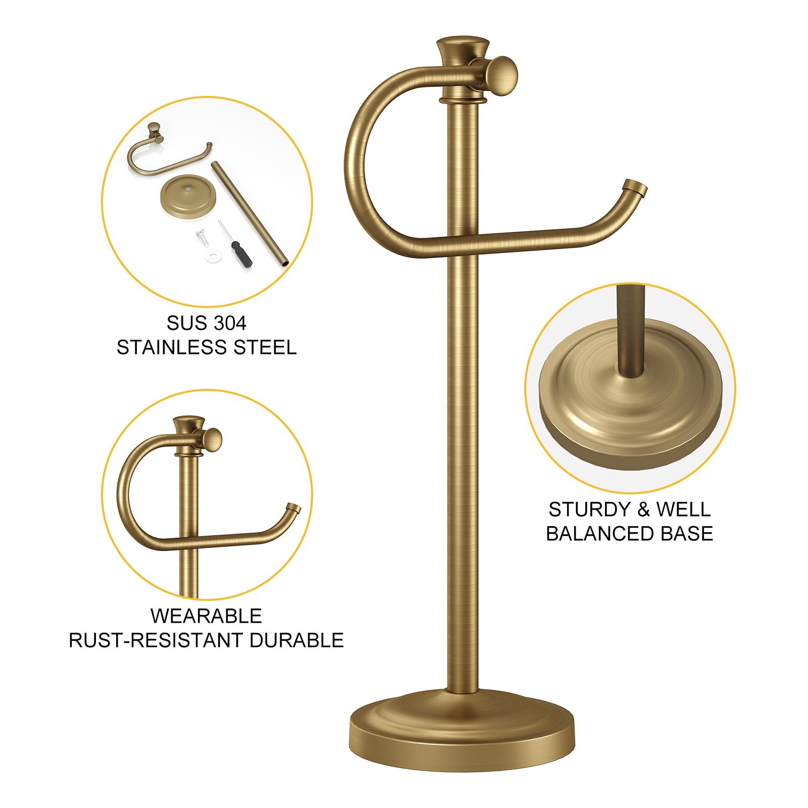 BESy stainless steel towel bar hardware resists corrosion and wear.