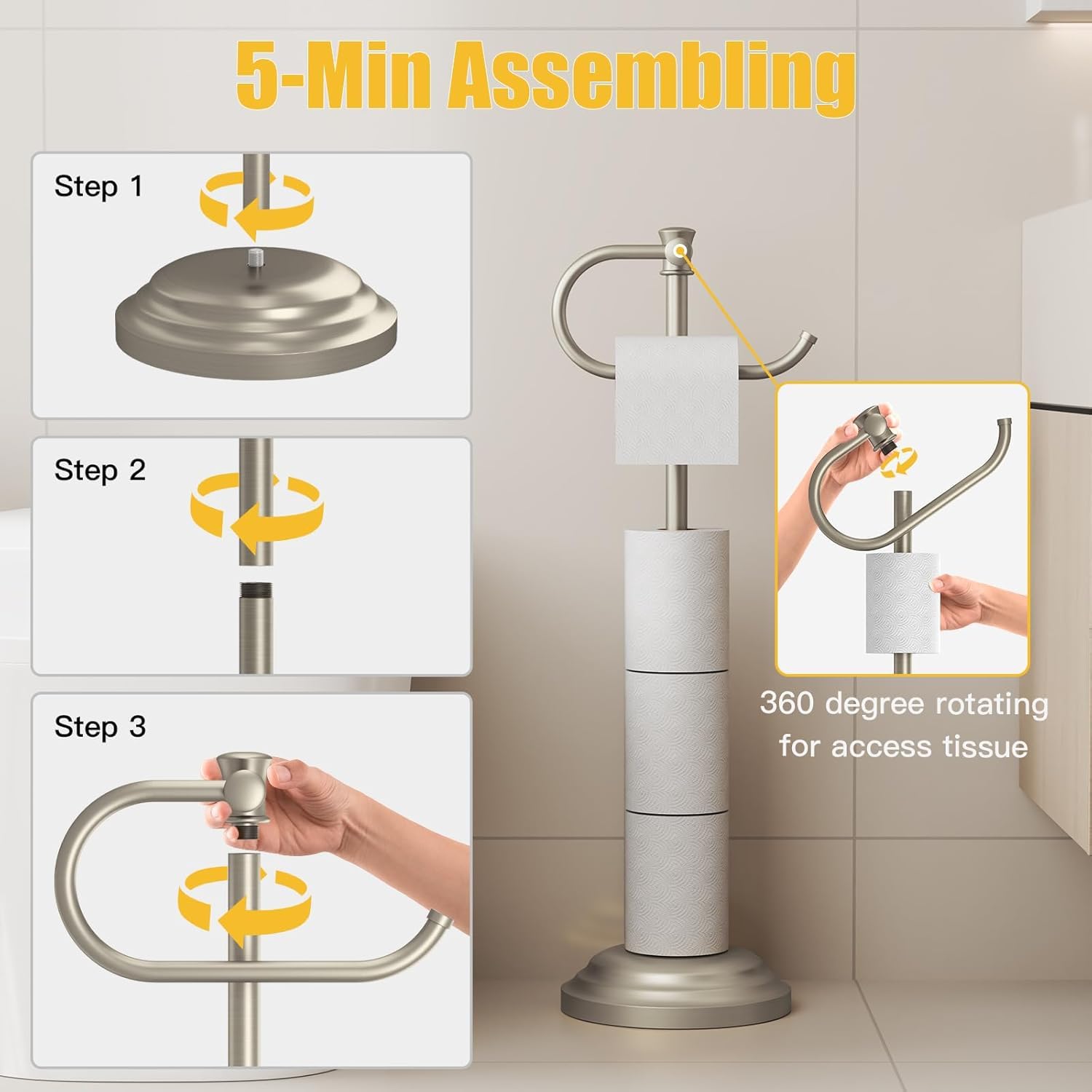 BESy SUS 304 stainless steel design offers corrosion-resistant bathroom hardware