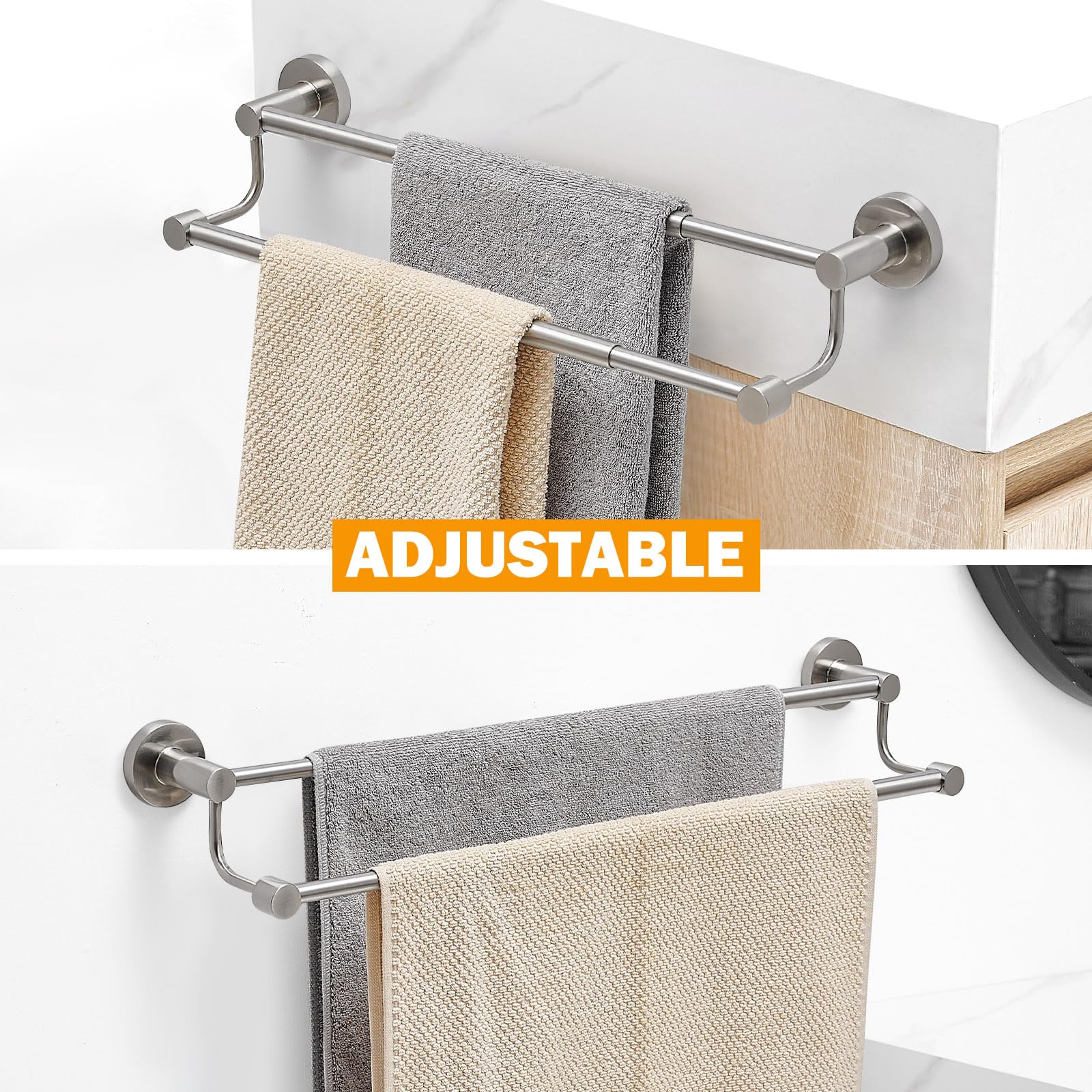 BESy brushed nickel finish close-up showing durable SUS304 stainless steel