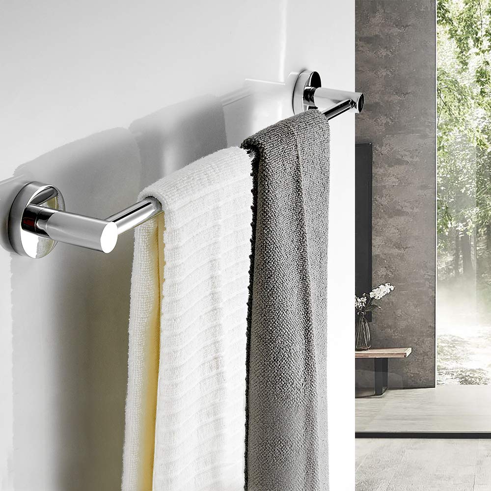 BESy towel bar includes hardware for easy installation.