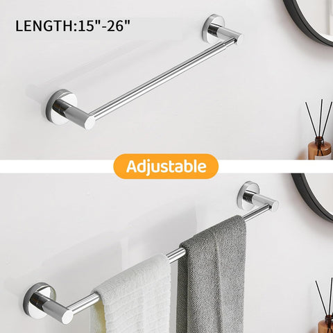 BESy wall-mount towel holder in SUS304 stainless steel for rustproof durability.