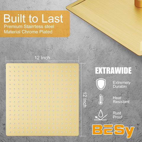 BESy waterfall full-body coverage creates enveloping showers.