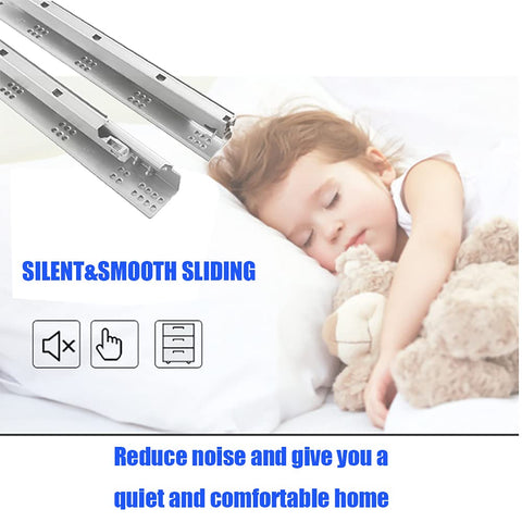 Betesy Hardware soft-close reduces drawer noise for a quieter home.