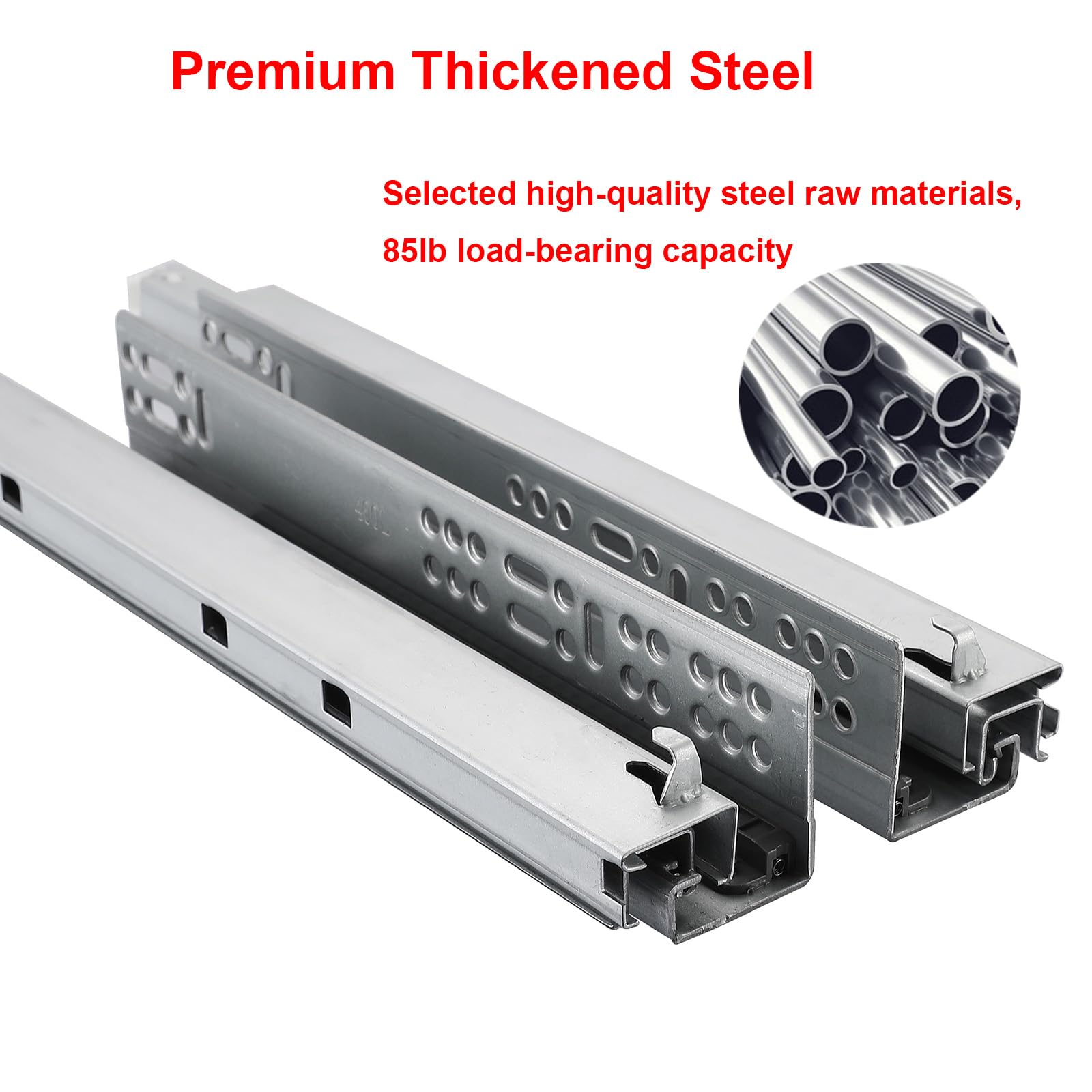 Betesy Hardware zinc-plated steel undermount slides for durability