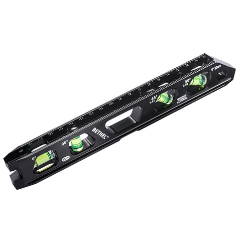 BETHEL 9-inch torpedo level with magnetic rails for hands-free alignment.