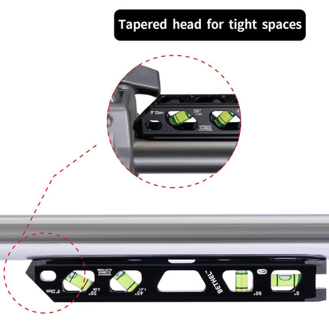 BETHEL level displays dual metric and imperial scales for versatile marking.