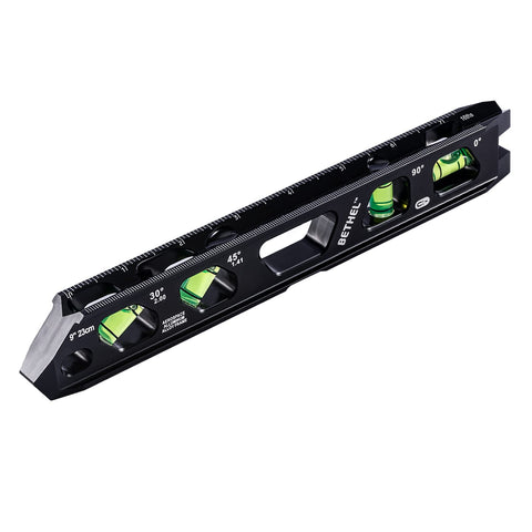 BETHEL Torpedo Level with four vials and magnets for secure steel surface readings