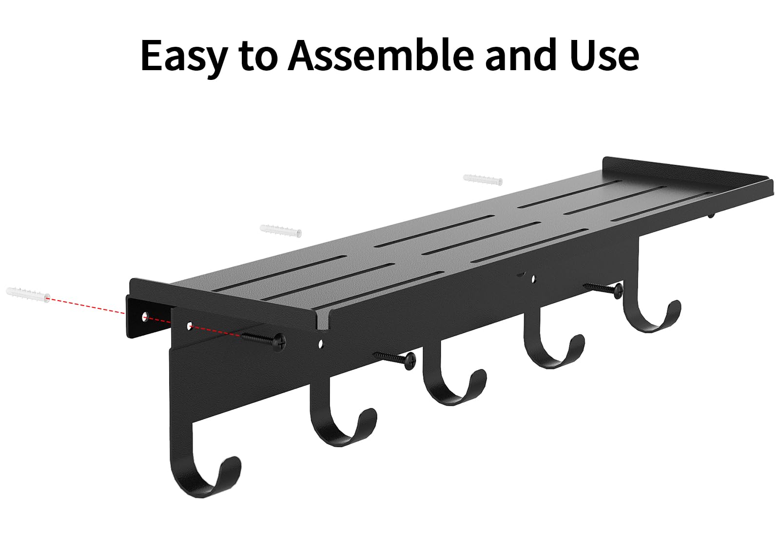 Bethom backplate and hooks provide stable storage for keys and accessories.