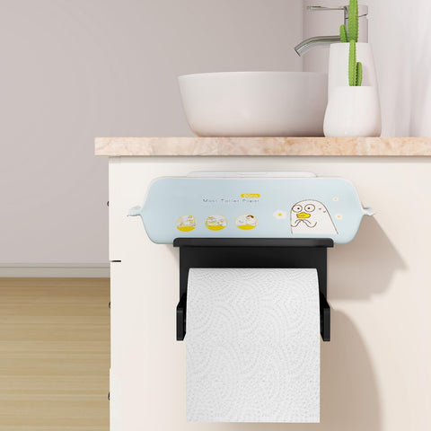 Bethom bathroom setup with matte black holder, organized and accessible