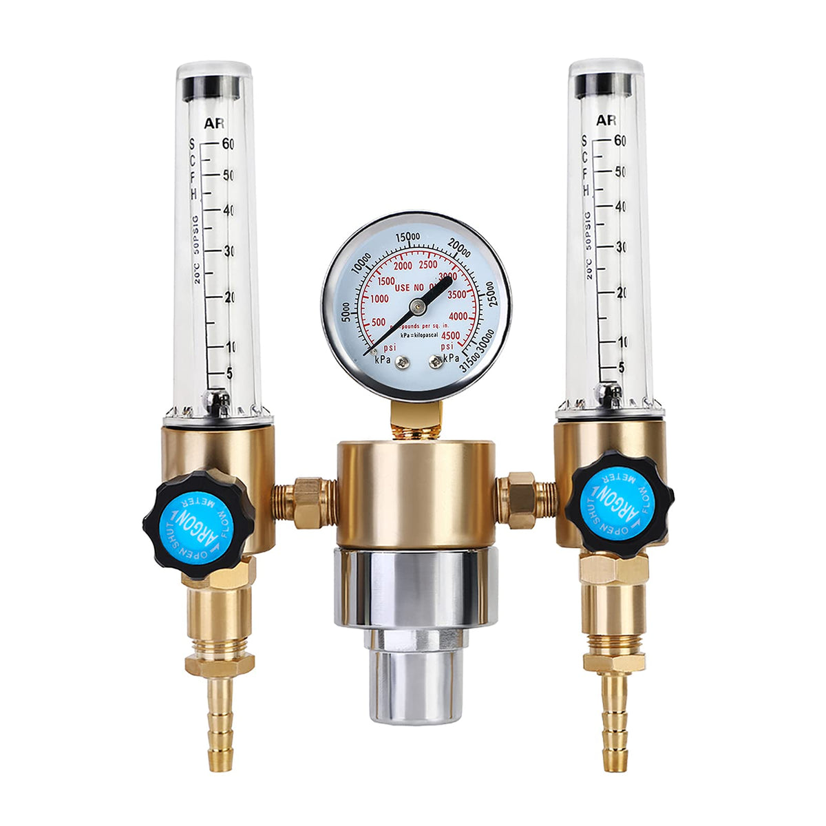 BETOOLL argon flow meter gauge shows precise gas control from 0 to 4500 psi