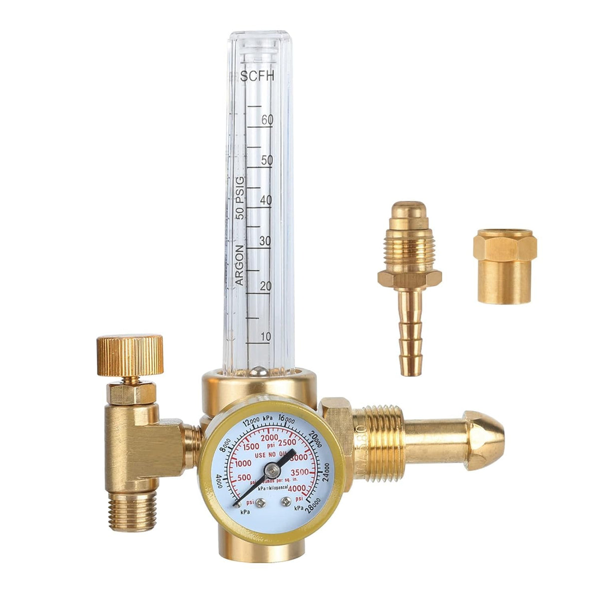 BETOOLL argon-co2 regulator front view for precise gas control in MIG/TIG welding