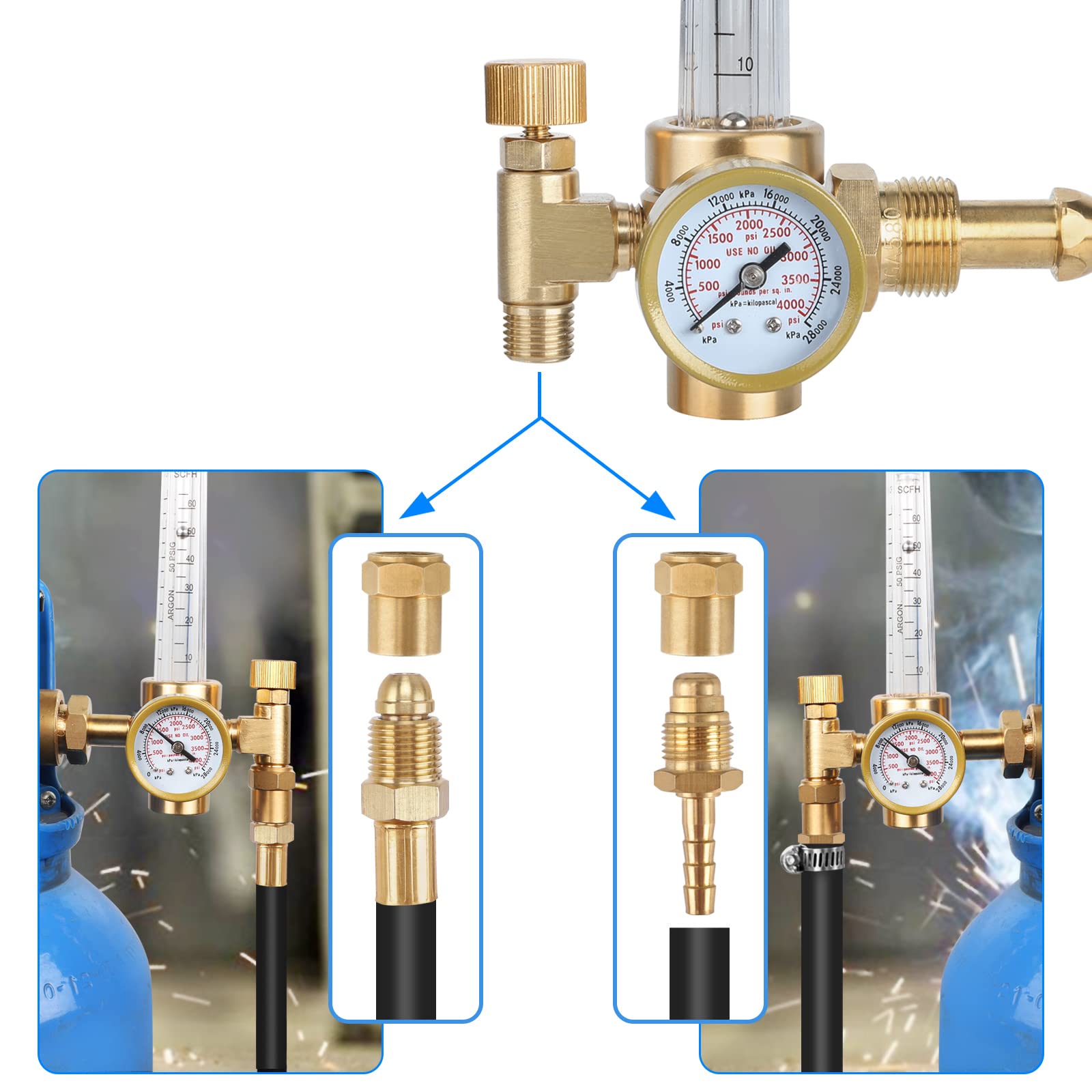 BETOOLL Regulator pressure gauge shows 0-4000 psi range.