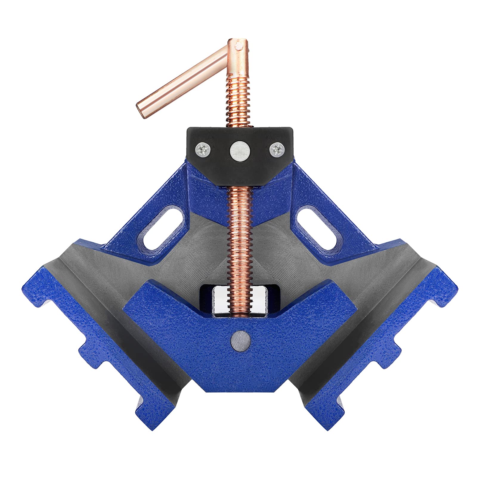 BETOOLL cast iron welder's angle clamp front view shows precise 90-degree joints.