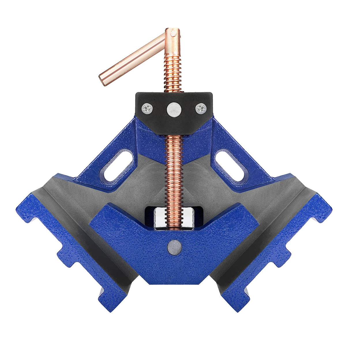 BETOOLL cast iron welder's angle clamp front view shows precise 90-degree joints.