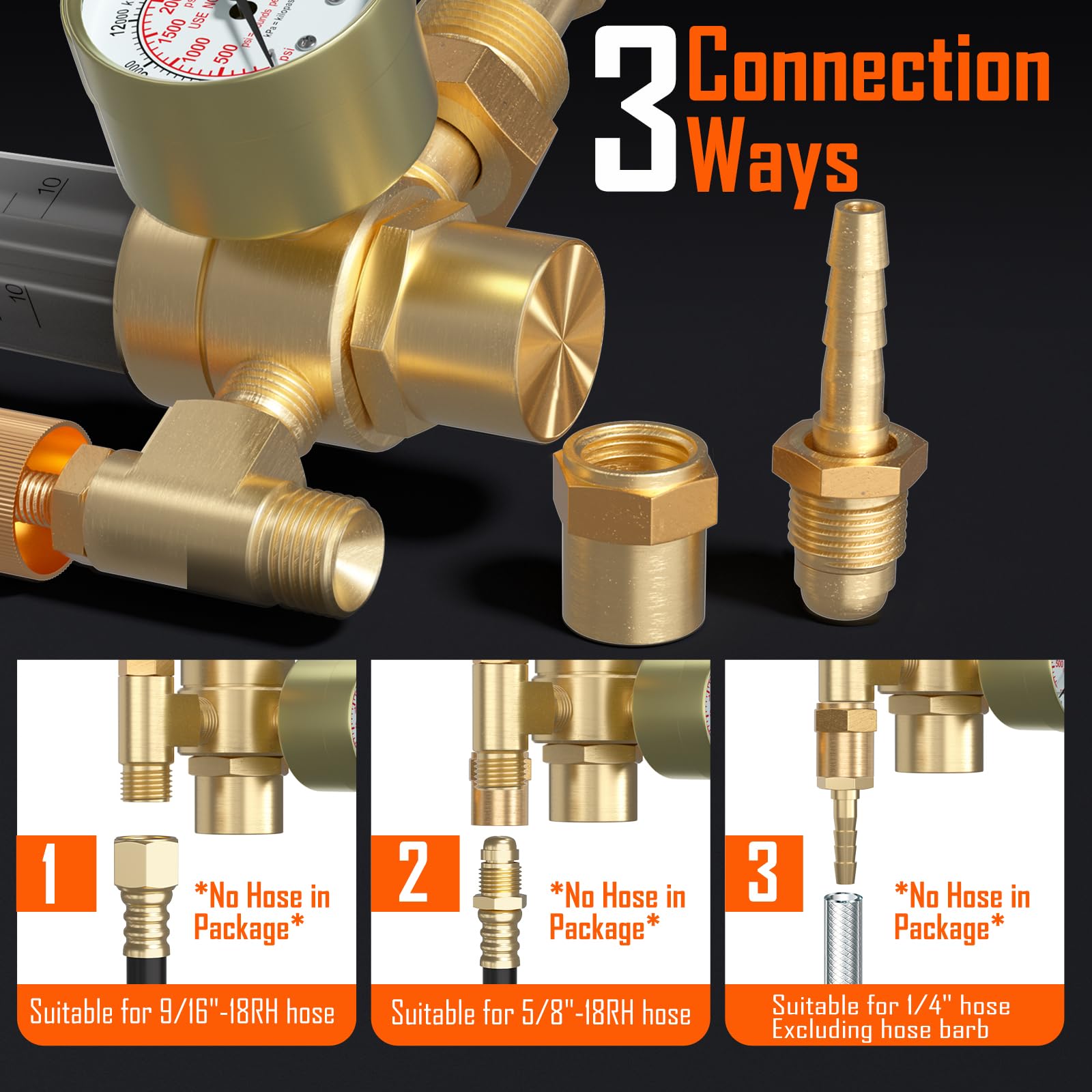 BETOOLL regulator CGA580 inlet connection enables reliable gas setup with standard cylinders