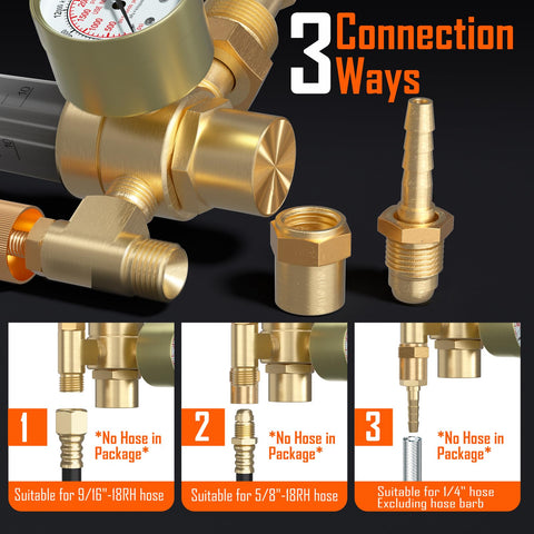 BETOOLL regulator CGA580 inlet connection enables reliable gas setup with standard cylinders