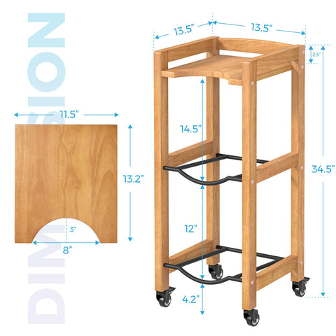 Natural hardwood floor stand by BETSEO with smooth finish and sturdy base