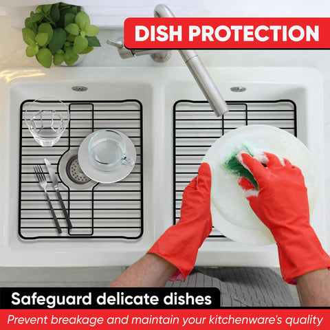 Better Houseware compact almond grid fits small sinks.