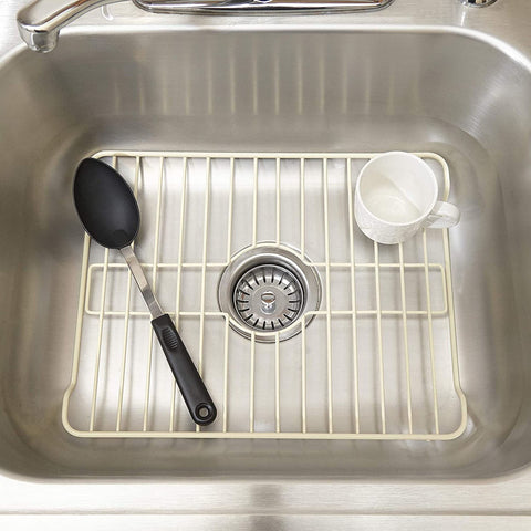 Better Houseware elevated grid for drainage keeps water flowing.