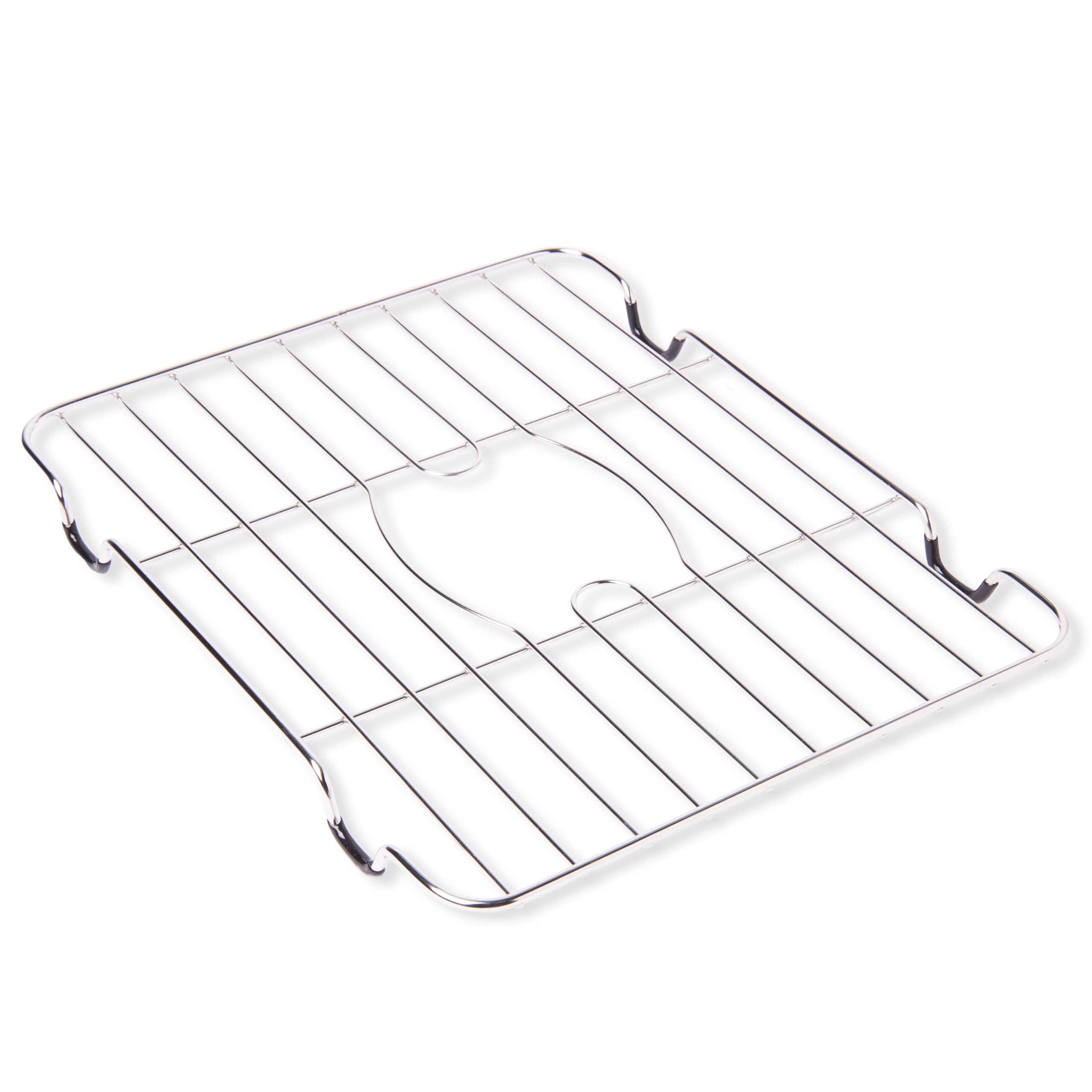Better Houseware sink grid shown in kitchen use.