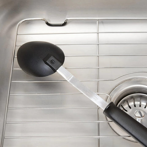 Better Houseware grid promotes drainage by elevating above sink bottom