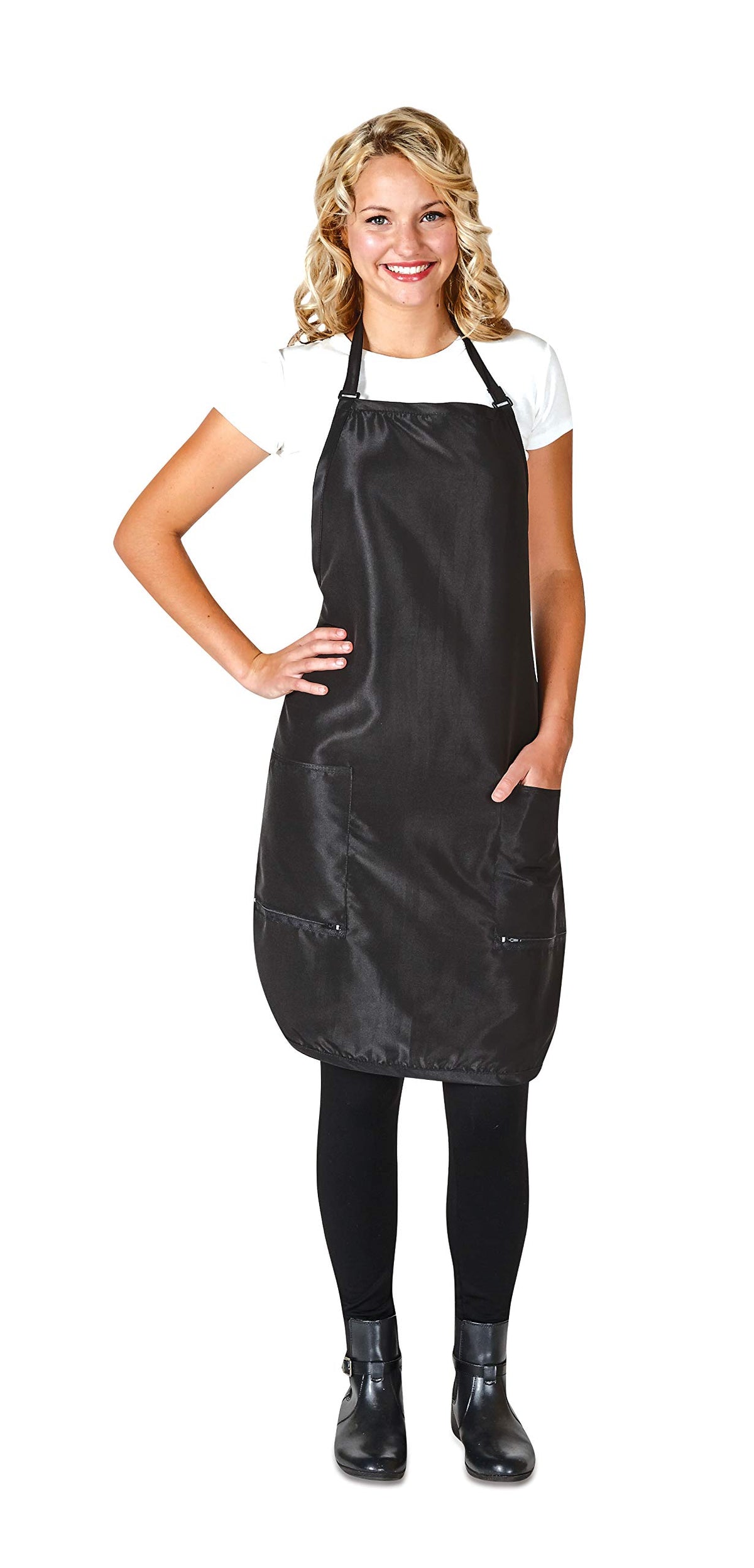 Betty Dain Luminous apron with bottom zippered pockets for easy hair removal.