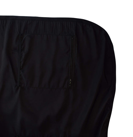 Betty Dain Luminous apron fabric is water-resistant for cleaner styling sessions.