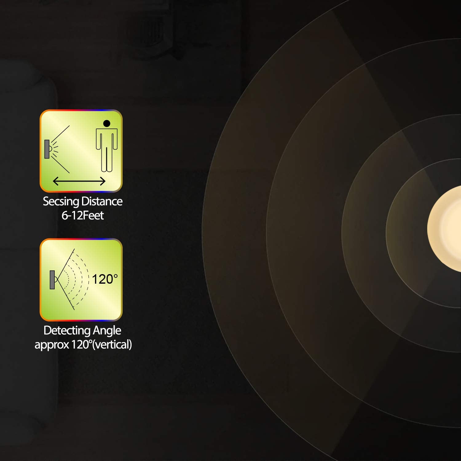 Betus Night Light along hallway or stairs aids safe navigation