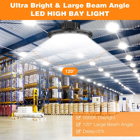 BEULT 100W LED high bay with US plug enables easy installation