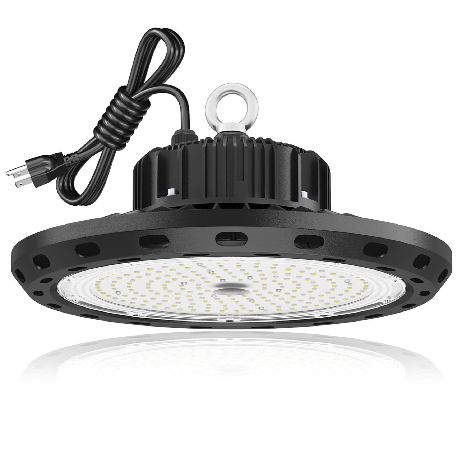 BEULT 100W UFO LED high bay light delivers 15000lm for warehouses with 5000K daylight