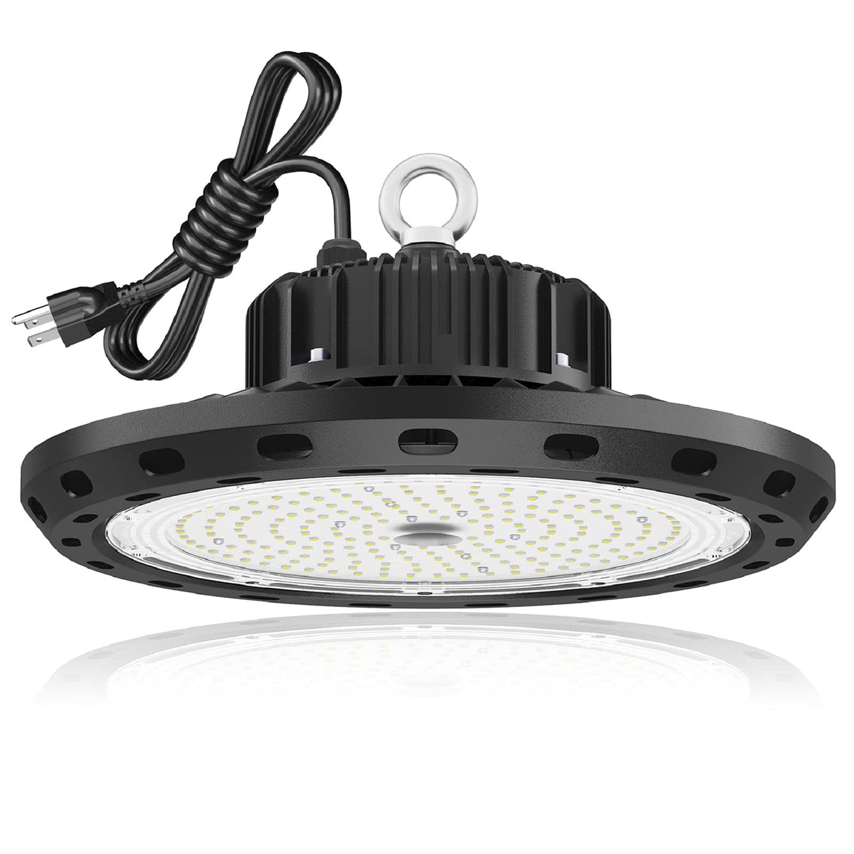 BEULT 100W UFO LED high bay light delivers 15000lm for warehouses with 5000K daylight