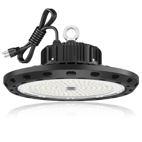 BEULT 100W UFO LED high bay light delivers 15000lm for warehouses with 5000K daylight