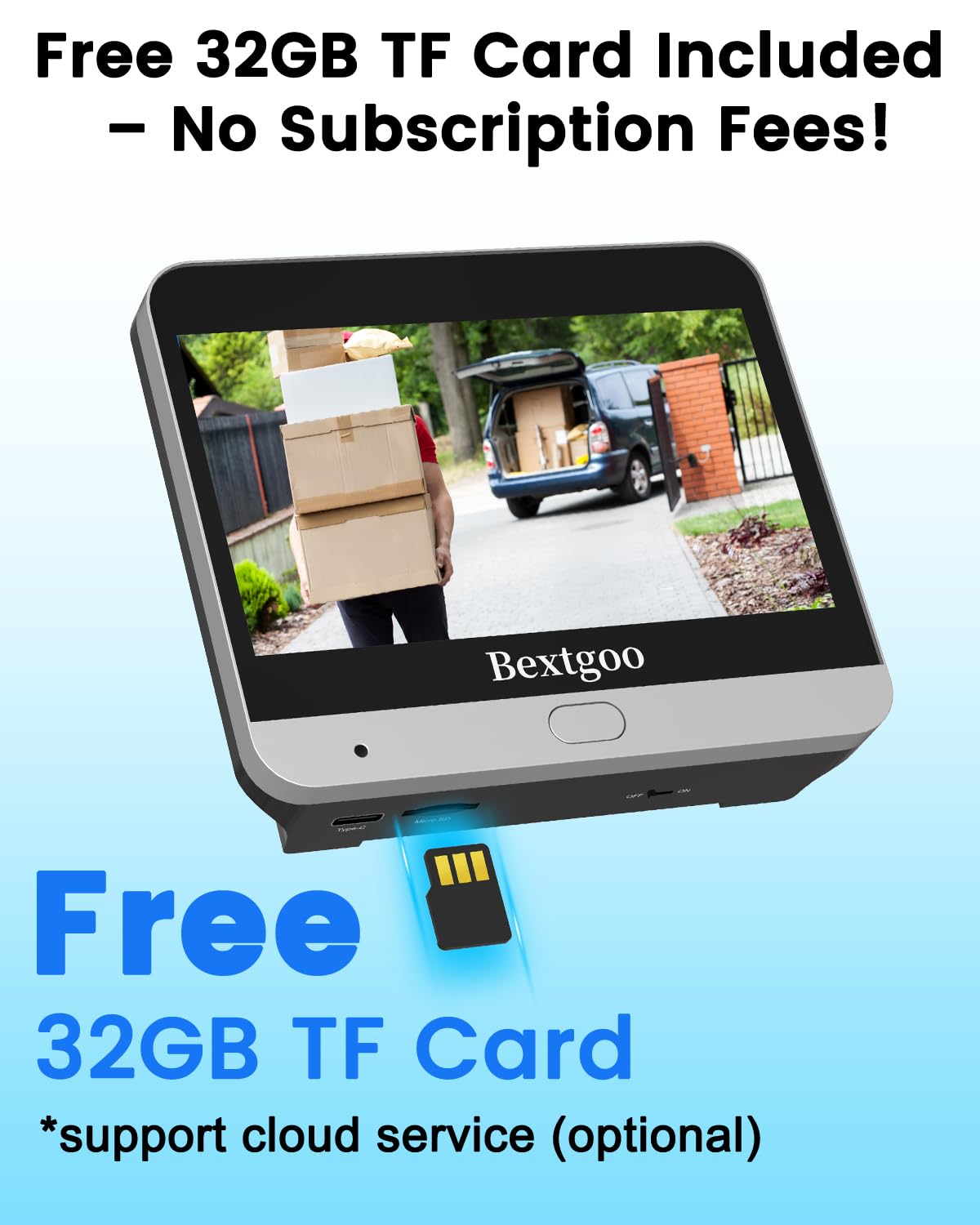 Bextgoo 4.3-inch color monitor mounted at the door for quick viewing