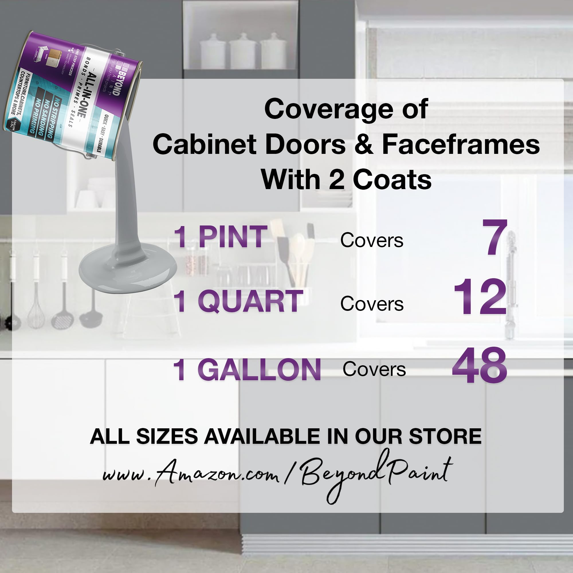 Beyond Paint All-in-One fast-drying formula shown near a dry surface.