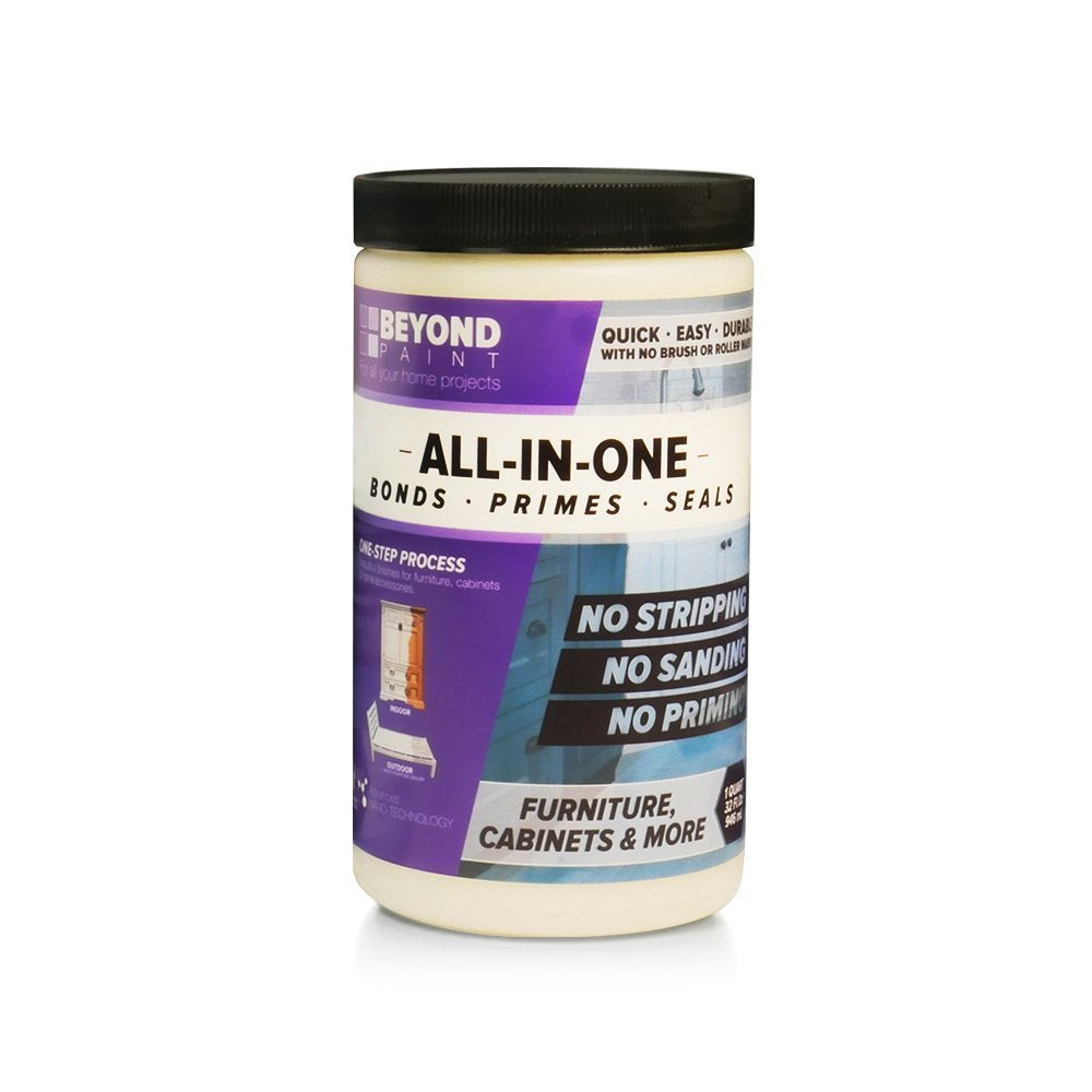 Beyond Paint Licorice quart finish-application demonstrates smooth, durable, washable coverage.