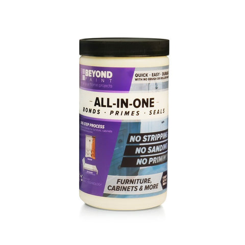 Beyond Paint Licorice quart finish-application demonstrates smooth, durable, washable coverage.