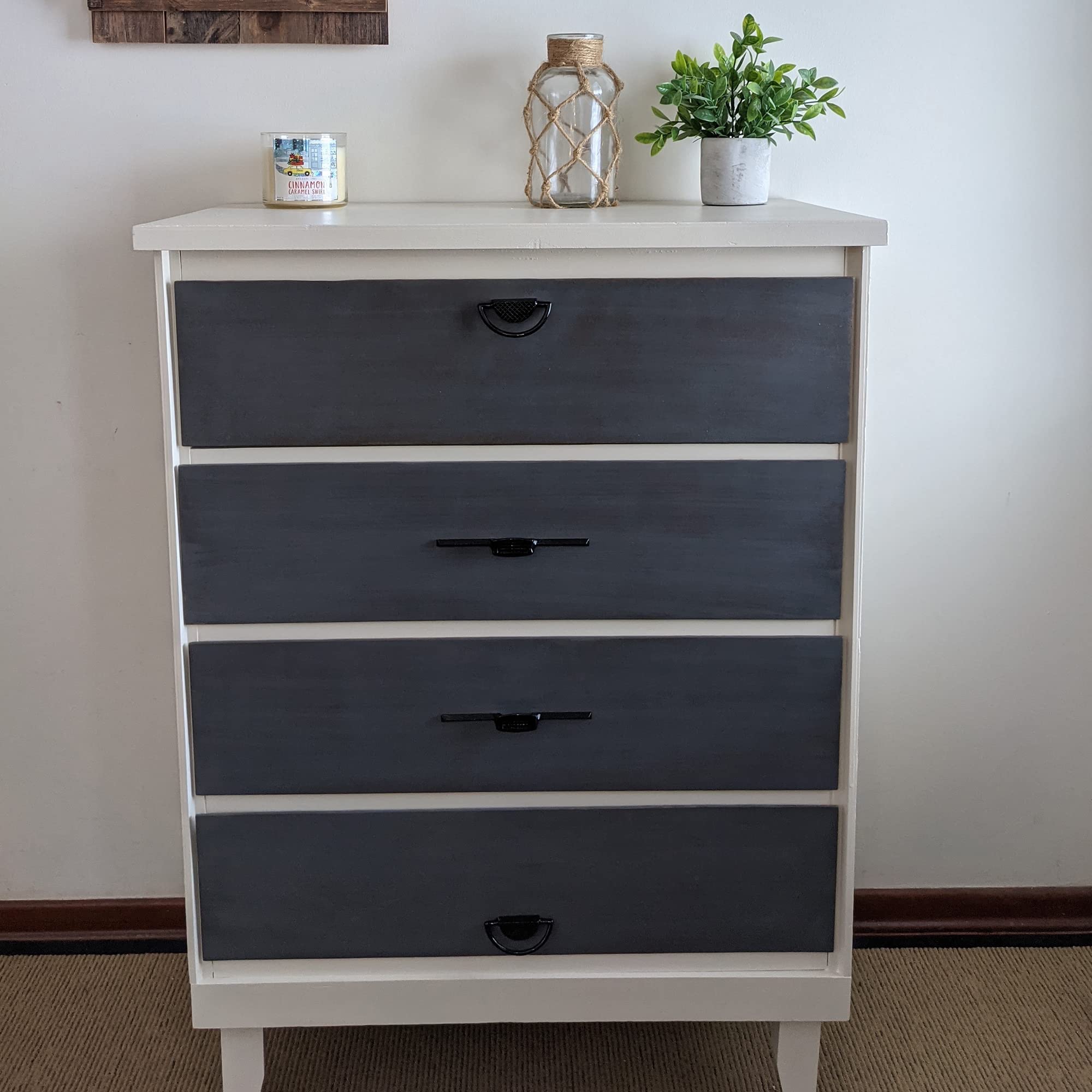 Beyond Paint Pewter cabinet transformation for a modern update