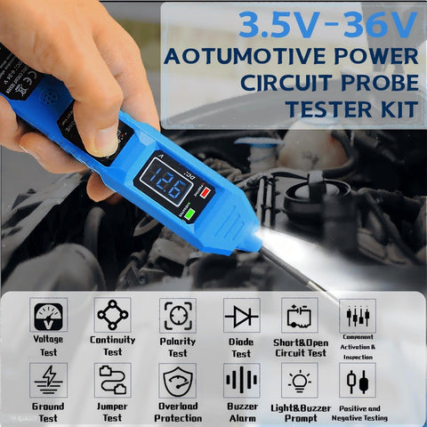 Bfminitool car circuit tester with built‑in torch for dark engine bays.